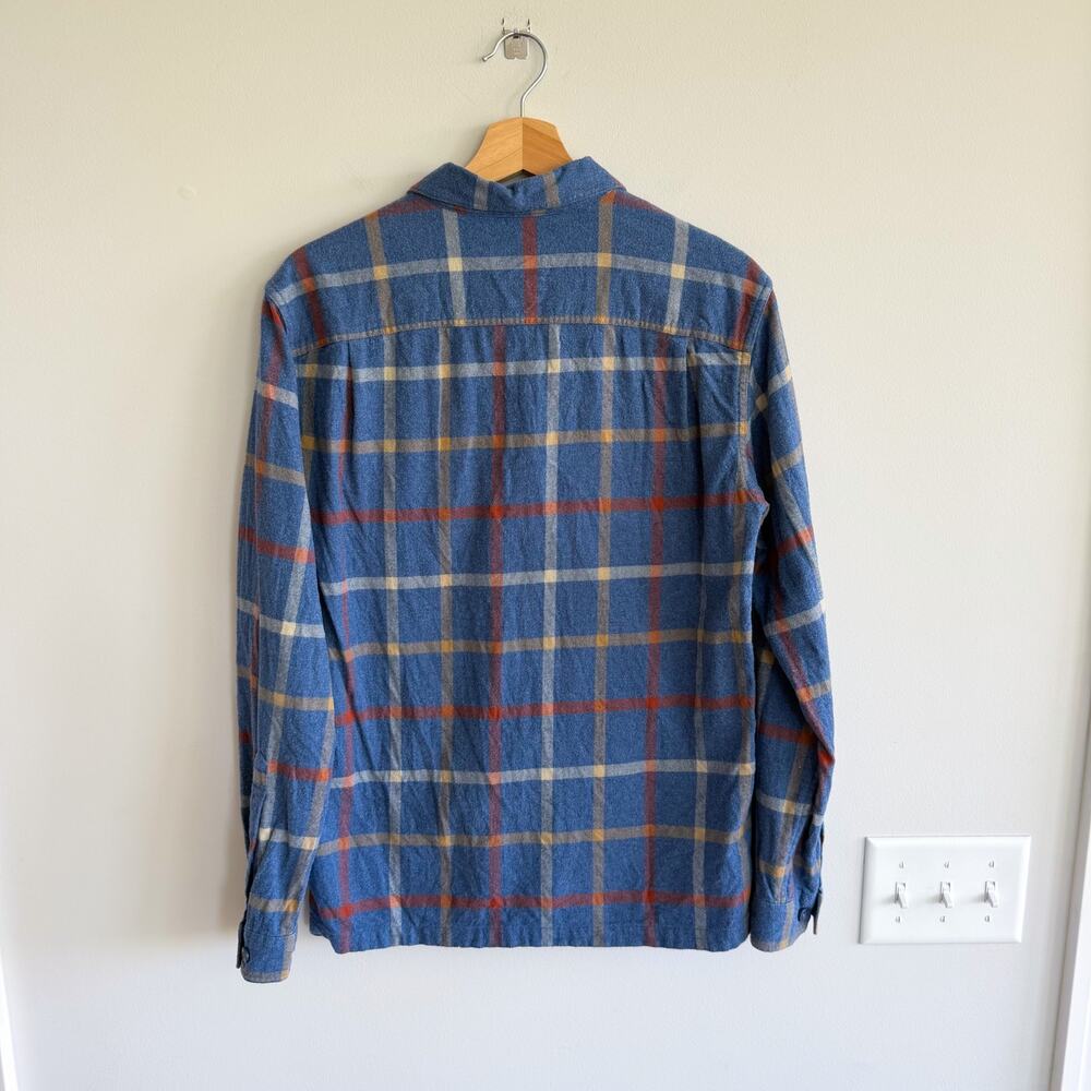 Patagonia Fjord Flannel Plaid Organic Cotton Button Up Shirt Blue S - Picture 10 of 10